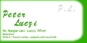 peter luczi business card